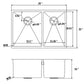 American Imaginations AI-29361 29" Stainless Steel Rectangle Stainless Steel Modern Kitchen Sink