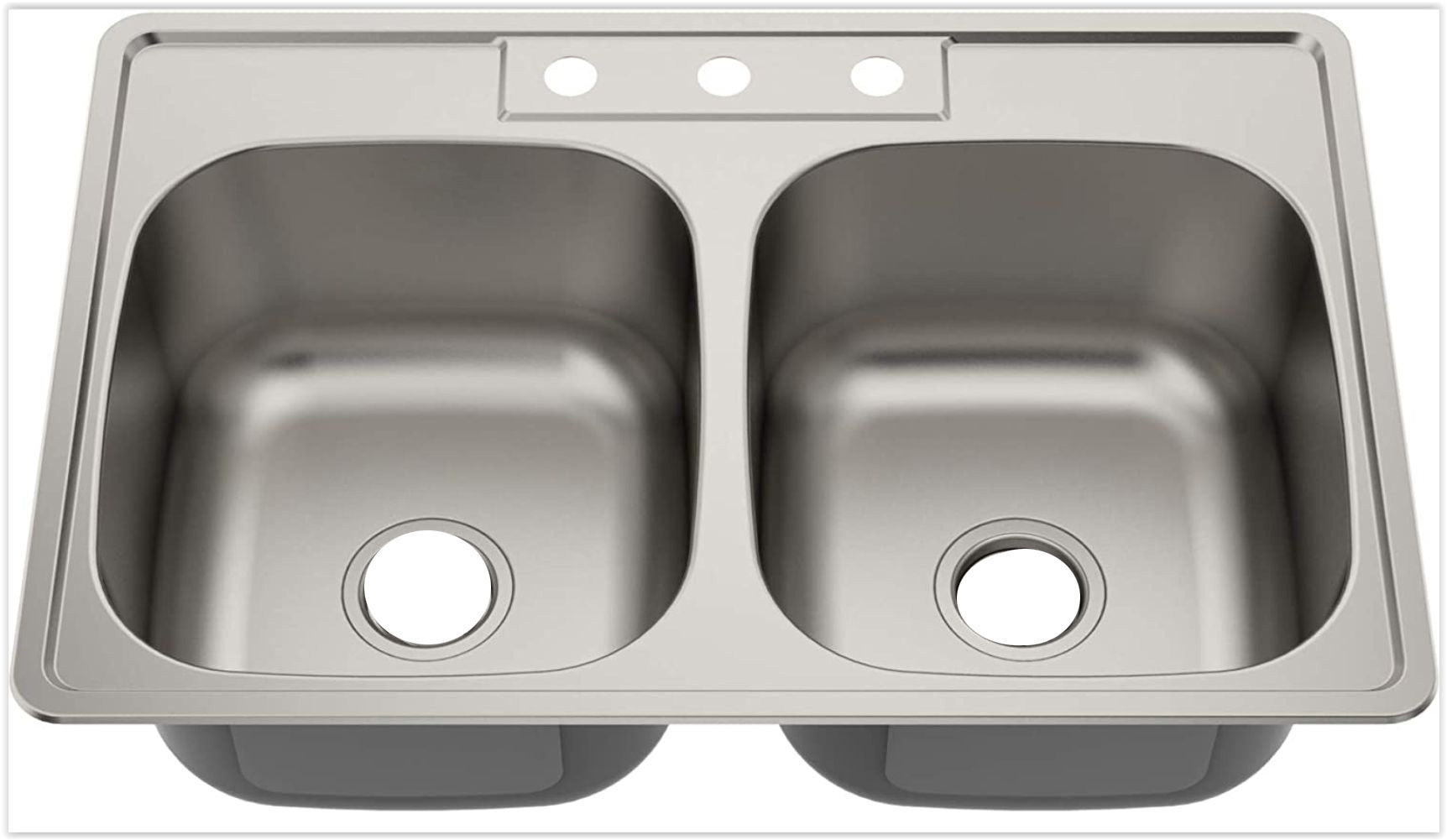 American Imaginations AI-29362 33" Stainless Steel Rectangle Stainless Steel Modern Kitchen Sink