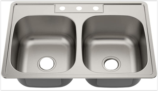 American Imaginations AI-29362 33" Stainless Steel Rectangle Stainless Steel Modern Kitchen Sink