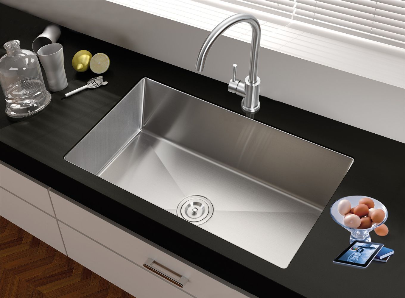 American Imaginations AI-29369 27" Stainless Steel Rectangle Stainless Steel Modern Kitchen Sink