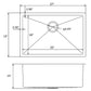 American Imaginations AI-29369 27" Stainless Steel Rectangle Stainless Steel Modern Kitchen Sink
