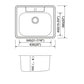 American Imaginations AI-29370 25" Stainless Steel Rectangle Stainless Steel Modern Kitchen Sink