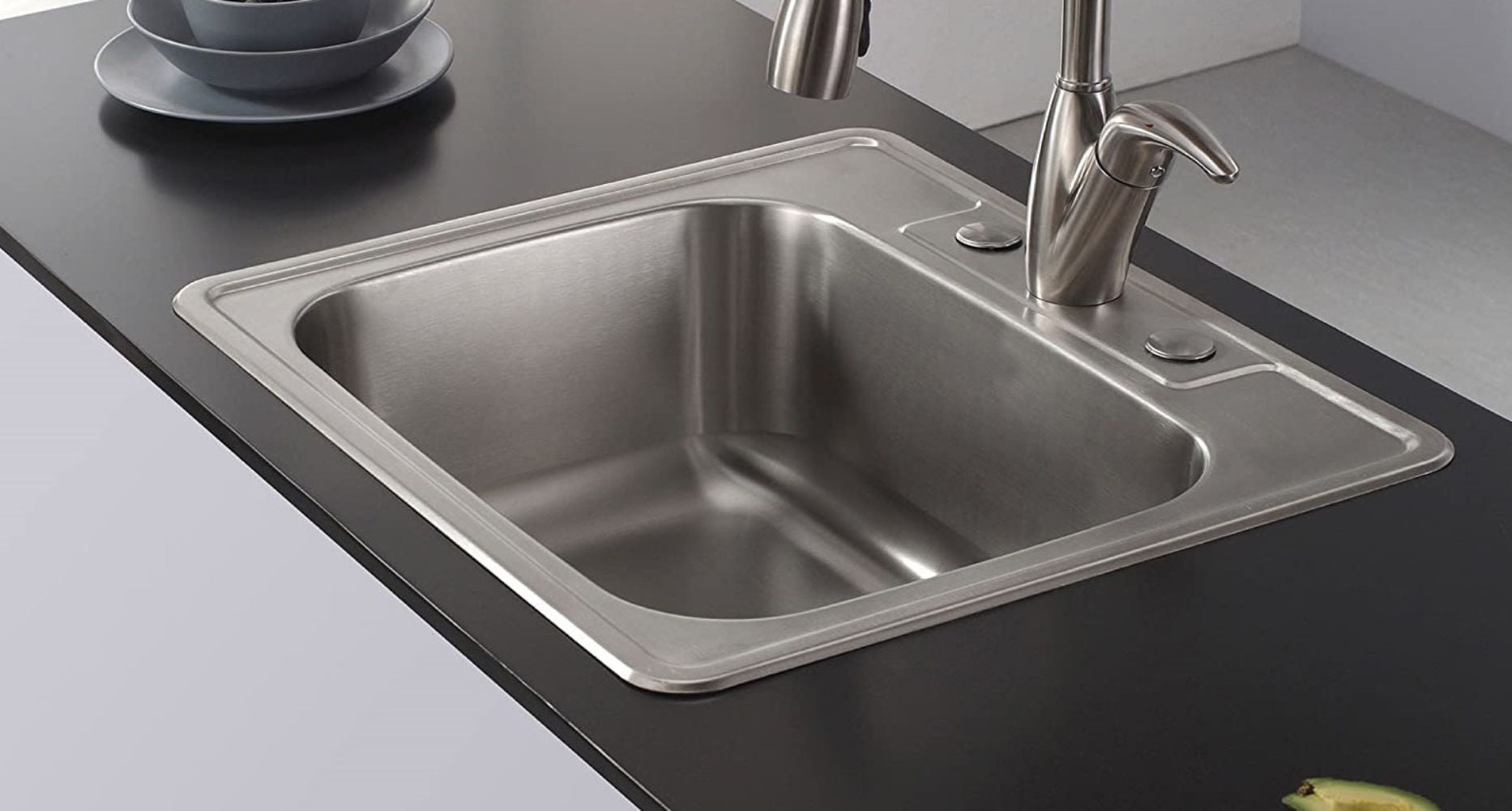 American Imaginations AI-29370 25" Stainless Steel Rectangle Stainless Steel Modern Kitchen Sink