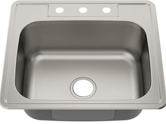 American Imaginations AI-29370 25" Stainless Steel Rectangle Stainless Steel Modern Kitchen Sink
