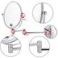 American Imaginations AI-29380 17" Brushed Nickel Oval Wall Mount Modern Magnifying Mirror