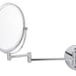 American Imaginations AI-29380 17" Brushed Nickel Oval Wall Mount Modern Magnifying Mirror