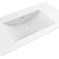 American Imaginations AI-29516 36" White Rectangular Drop In Transitional Ceramic Top Set