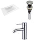 American Imaginations AI-29517 36" White Rectangular Drop In Transitional Ceramic Top Set