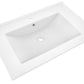 American Imaginations AI-29548 24" White Rectangular Drop In Modern Ceramic Top Set