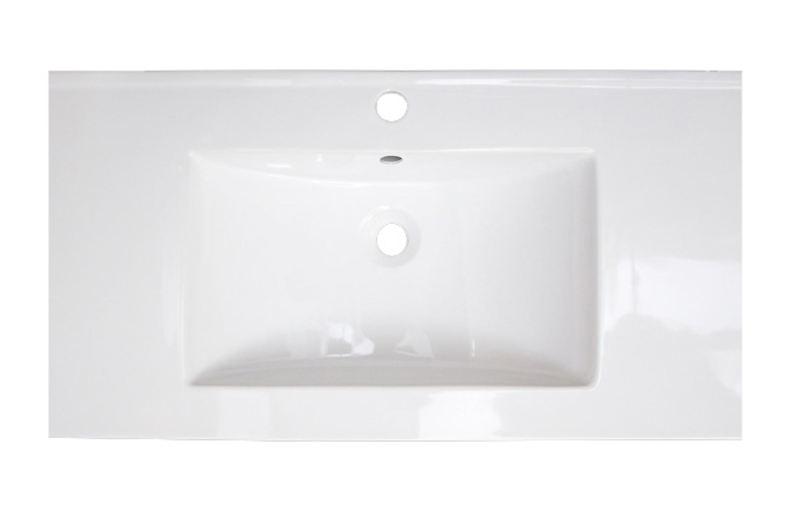 American Imaginations AI-29564 32" White Rectangular Drop In Modern Ceramic Top Set