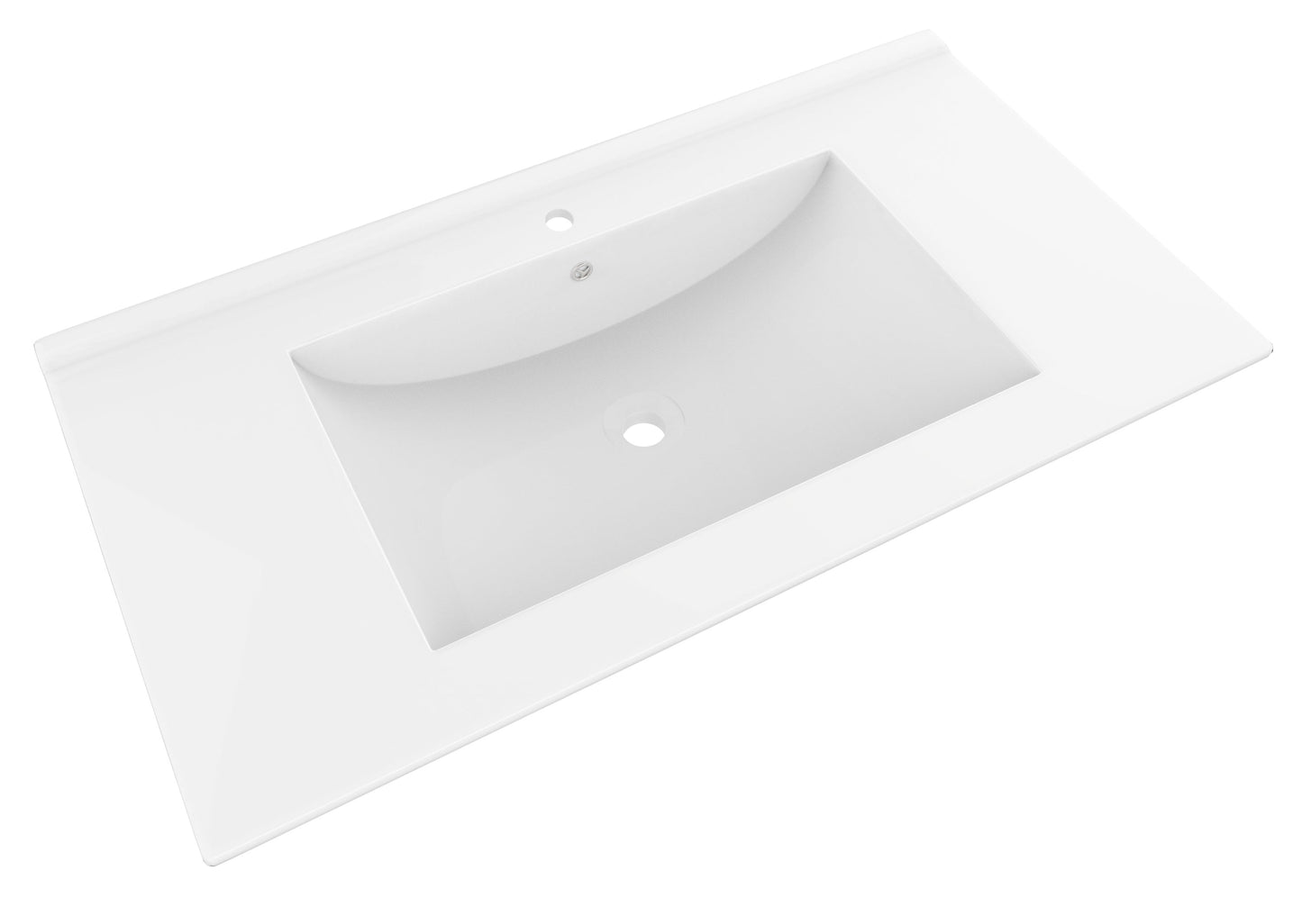 American Imaginations AI-29565 32" White Rectangular Drop In Modern Ceramic Top Set
