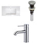 American Imaginations AI-29565 32" White Rectangular Drop In Modern Ceramic Top Set