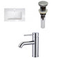 American Imaginations AI-29581 24" White Rectangular Drop In Transitional Ceramic Top Set