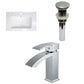 American Imaginations AI-29586 24" White Rectangular Drop In Transitional Ceramic Top Set