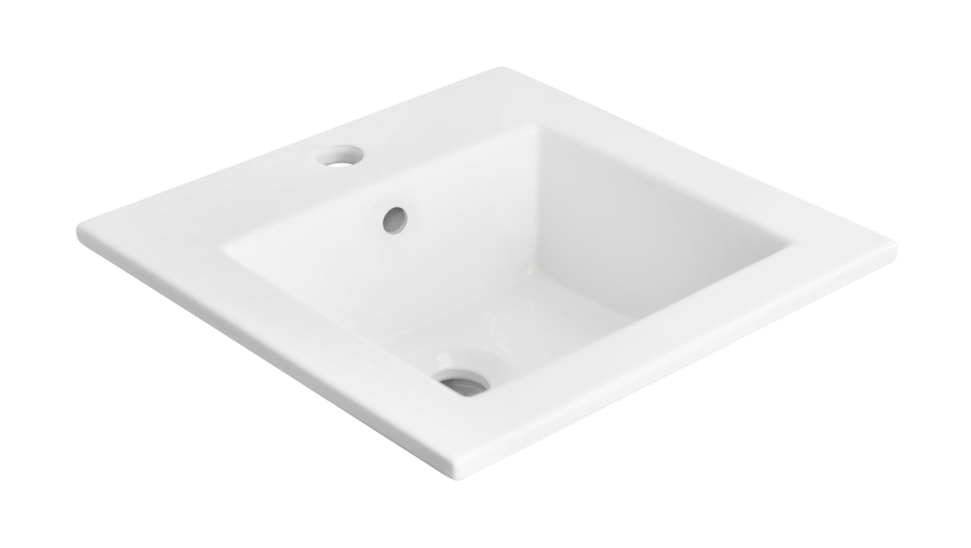 American Imaginations AI-29660 21" White Rectangular Drop In Transitional Ceramic Top Set