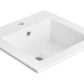 American Imaginations AI-29666 21" White Rectangular Drop In Transitional Ceramic Top Set