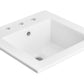 American Imaginations AI-29688 21" White Rectangular Drop In Transitional Ceramic Top Set