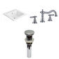 American Imaginations AI-29690 21" White Rectangular Drop In Transitional Ceramic Top Set