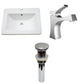 American Imaginations AI-29720 21" White Rectangular Drop In Transitional Ceramic Top Set