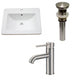 American Imaginations AI-29733 21" White Rectangular Drop In Transitional Ceramic Top Set
