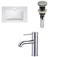 American Imaginations AI-29748 30" White Rectangular Drop In Transitional Ceramic Top Set