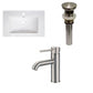 American Imaginations AI-29749 30" White Rectangular Drop In Transitional Ceramic Top Set