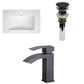 American Imaginations AI-29754 30" White Rectangular Drop In Transitional Ceramic Top Set