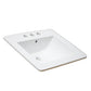 American Imaginations AI-29758 21" White Rectangular Drop In Transitional Ceramic Top Set