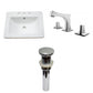 American Imaginations AI-29758 21" White Rectangular Drop In Transitional Ceramic Top Set