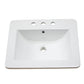 American Imaginations AI-29760 21" White Rectangular Drop In Transitional Ceramic Top Set