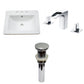 American Imaginations AI-29761 21" White Rectangular Drop In Transitional Ceramic Top Set