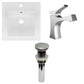American Imaginations AI-29792 17" White Square Drop In Transitional Ceramic Top Set