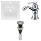 American Imaginations AI-29793 17" White Square Drop In Transitional Ceramic Top Set