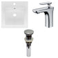 American Imaginations AI-29795 17" White Square Drop In Transitional Ceramic Top Set