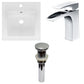 American Imaginations AI-29796 17" White Square Drop In Transitional Ceramic Top Set