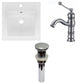 American Imaginations AI-29797 17" White Square Drop In Transitional Ceramic Top Set