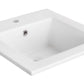 American Imaginations AI-29809 17" White Square Drop In Transitional Ceramic Top Set