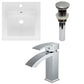 American Imaginations AI-29809 17" White Square Drop In Transitional Ceramic Top Set