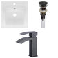 American Imaginations AI-29810 17" White Square Drop In Transitional Ceramic Top Set