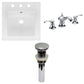 American Imaginations AI-29815 17" White Square Drop In Transitional Ceramic Top Set