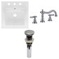 American Imaginations AI-29818 17" White Square Drop In Transitional Ceramic Top Set