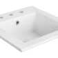 American Imaginations AI-29819 17" White Square Drop In Transitional Ceramic Top Set