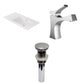 American Imaginations AI-29820 36" White Rectangular Drop In Transitional Ceramic Top Set