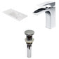 American Imaginations AI-29824 36" White Rectangular Drop In Transitional Ceramic Top Set