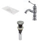 American Imaginations AI-29825 36" White Rectangular Drop In Transitional Ceramic Top Set