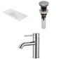 American Imaginations AI-29832 36" White Rectangular Drop In Transitional Ceramic Top Set
