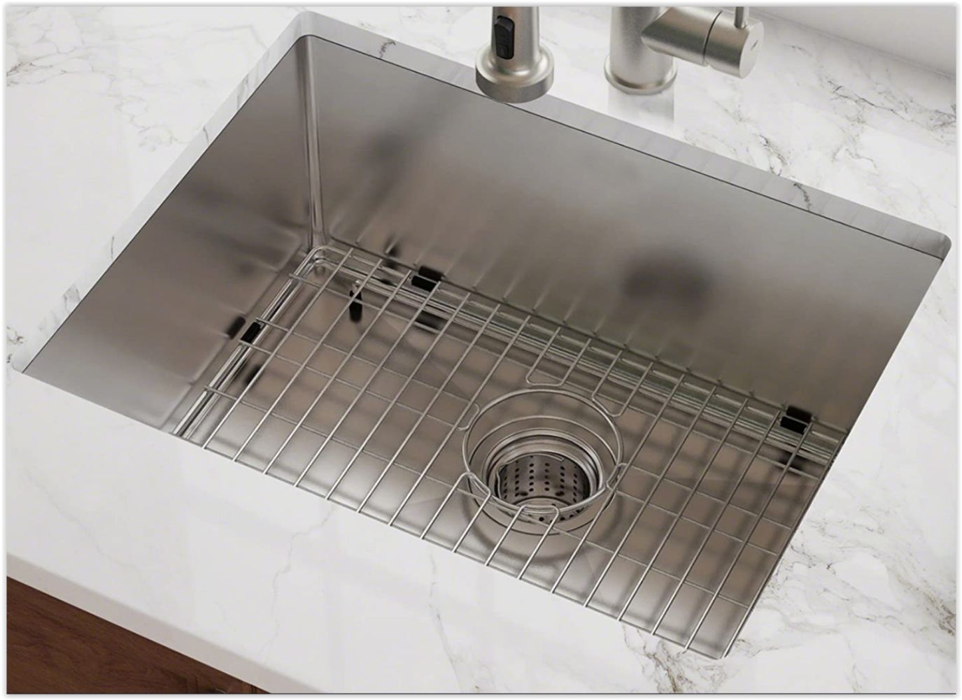 American Imaginations AI-31716 15" Stainless Steel Rectangle Stainless Steel Modern Kitchen Sink