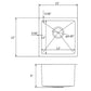 American Imaginations AI-31716 15" Stainless Steel Rectangle Stainless Steel Modern Kitchen Sink