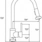 American Imaginations AI-34301 3" Gold Unique Stainless Steel Transitional Kitchen Sink Faucet