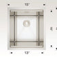 American Imaginations AI-34383 15" Stainless Steel Rectangle Stainless Steel Modern Kitchen Sink